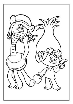 Printable trolls coloring pages collection connecting kids with characters