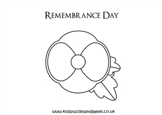 Remembrance day poppy louring page