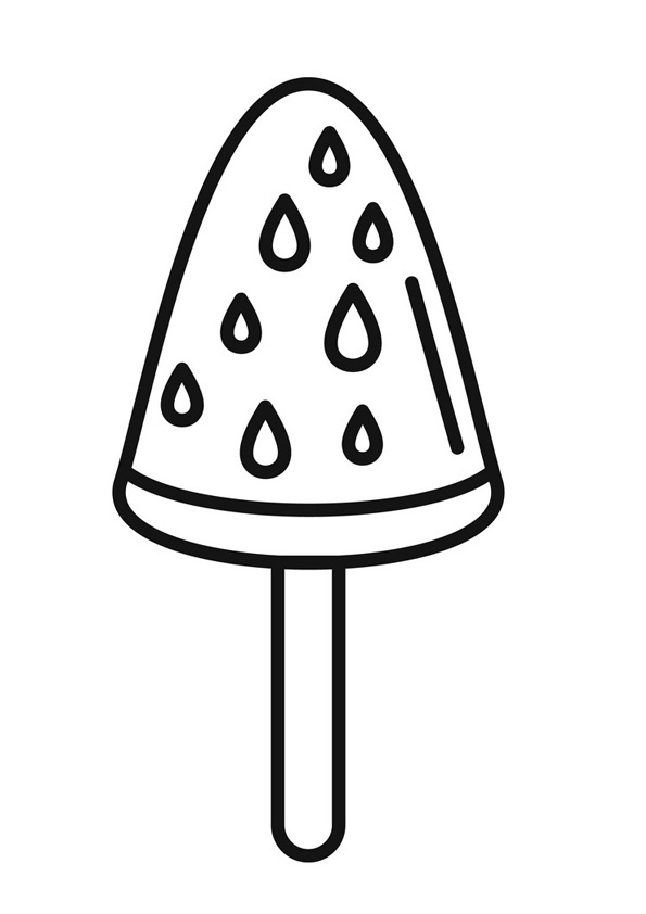 Coloring pages water melon ice cream coloring pages