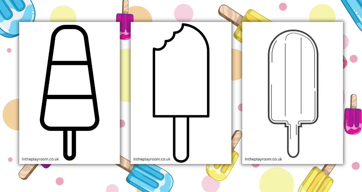 Free printable popsicle template for kids crafts