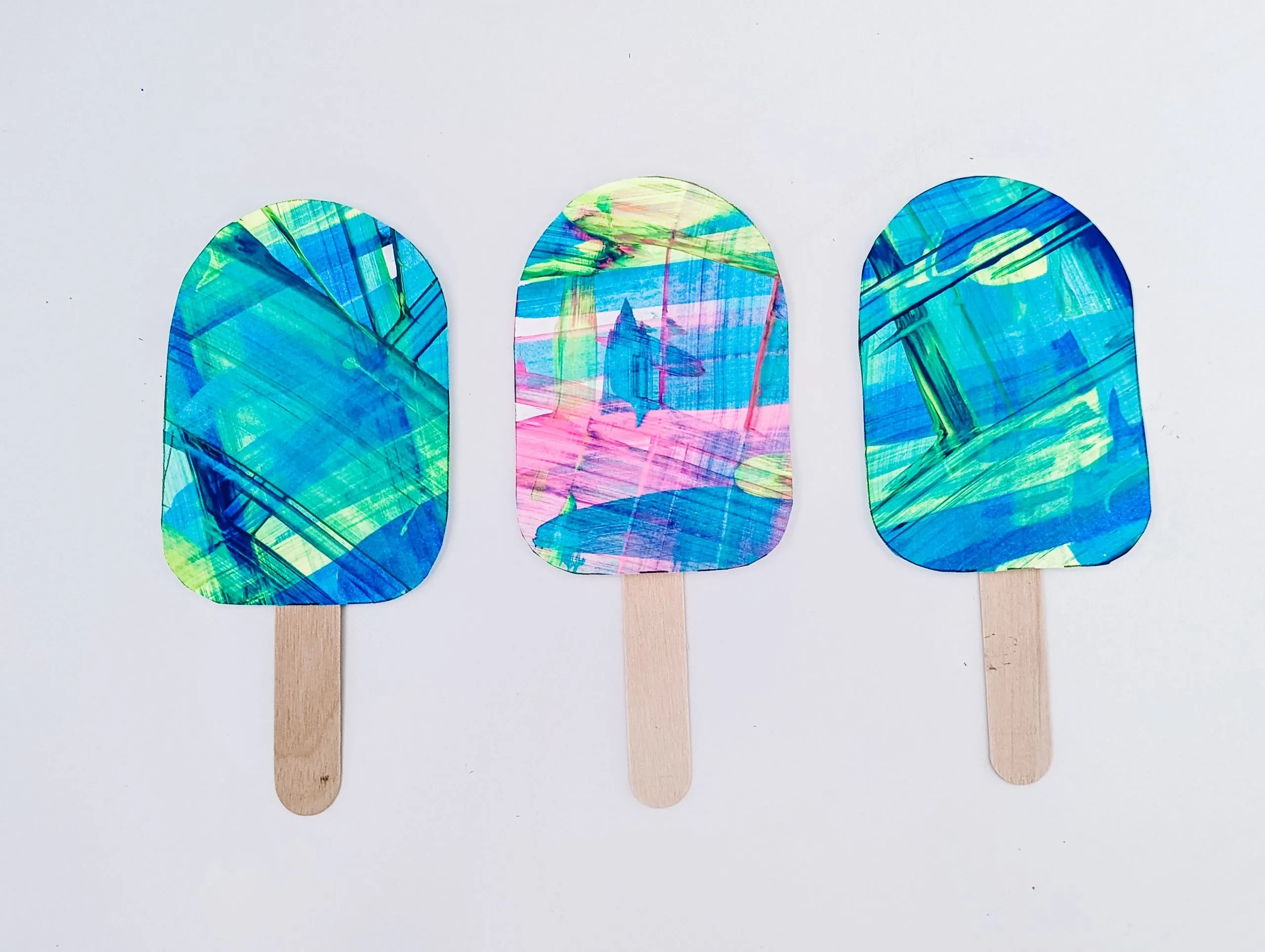 Scrape painting popsicle craft kids will love