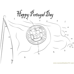 Portugal flag dot to dot printable worksheet