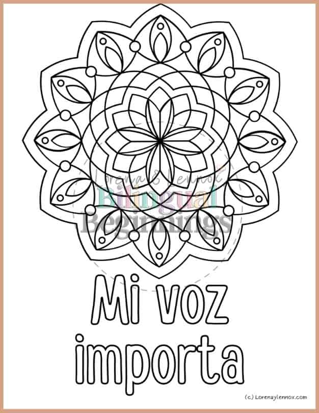 Positive affirmations coloring pages for kids in spanish free printable