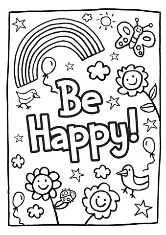 Positive louring pages for kids
