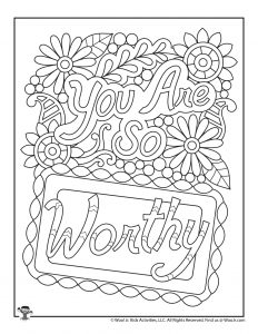 Positive sayings adult coloring pages woo jr kids activities childrens publishing