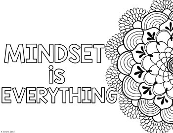 Growth mindset coloring pages by to the square inch