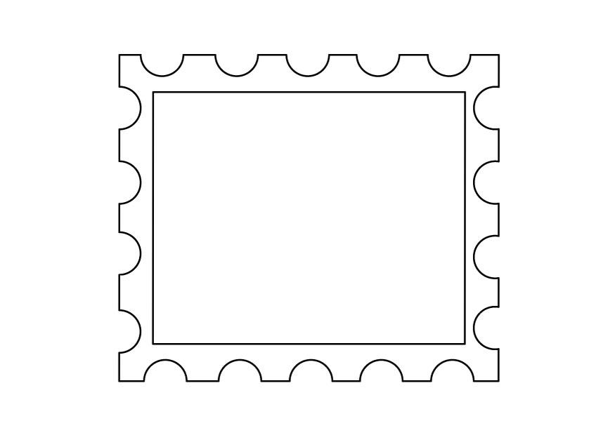 Coloring page postage stamp