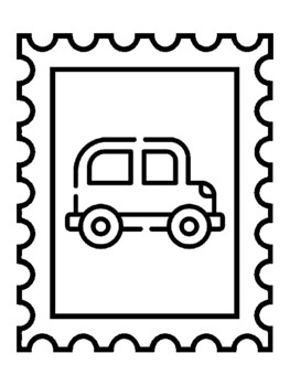 Kindergarten toys postal stamp activities kindergarten toys coloring pages
