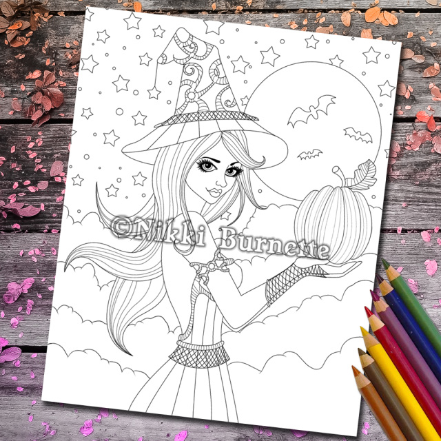 Coloring pages digital stamps