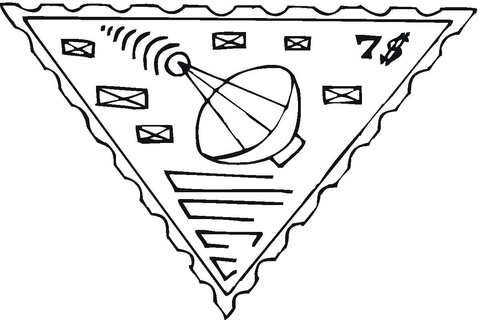 Radio telescope postage stamp coloring page free printable coloring pages