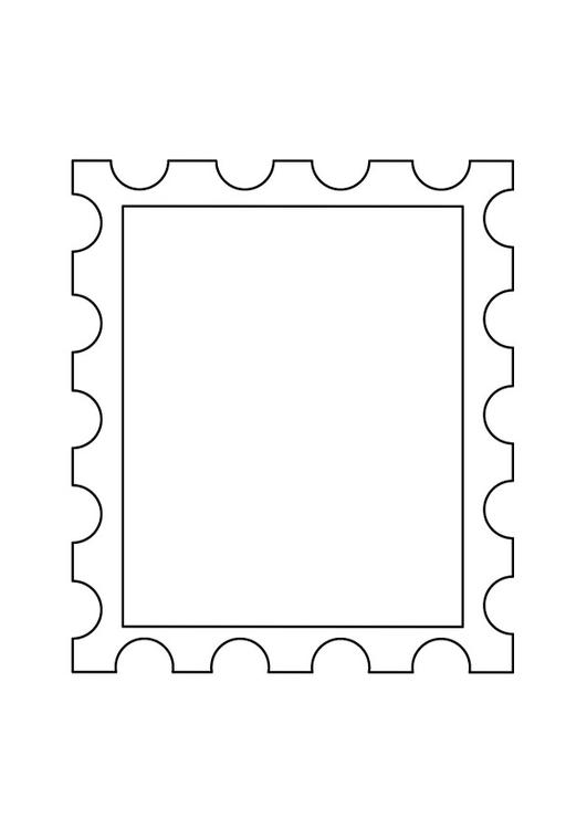 Coloring page postage stamp
