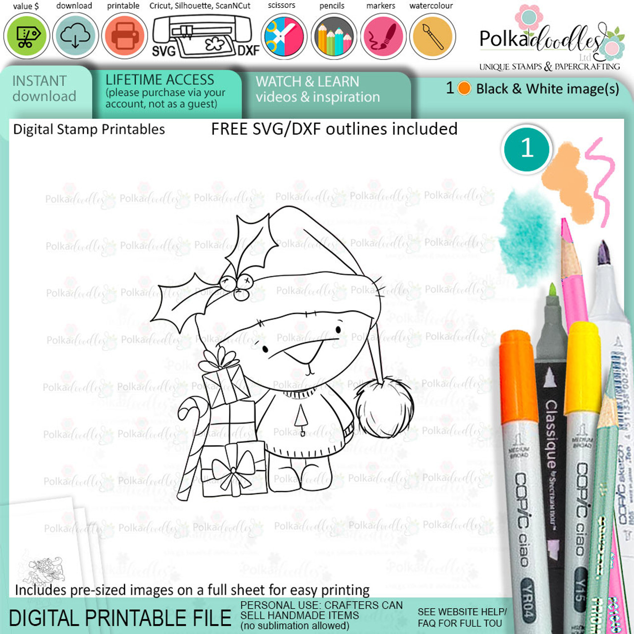 Gifts parcels bella christmas bear