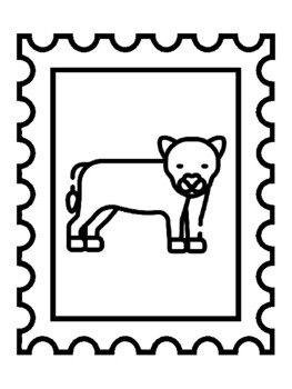 Safari postal stamp activities safari coloring pages by nitin sharma