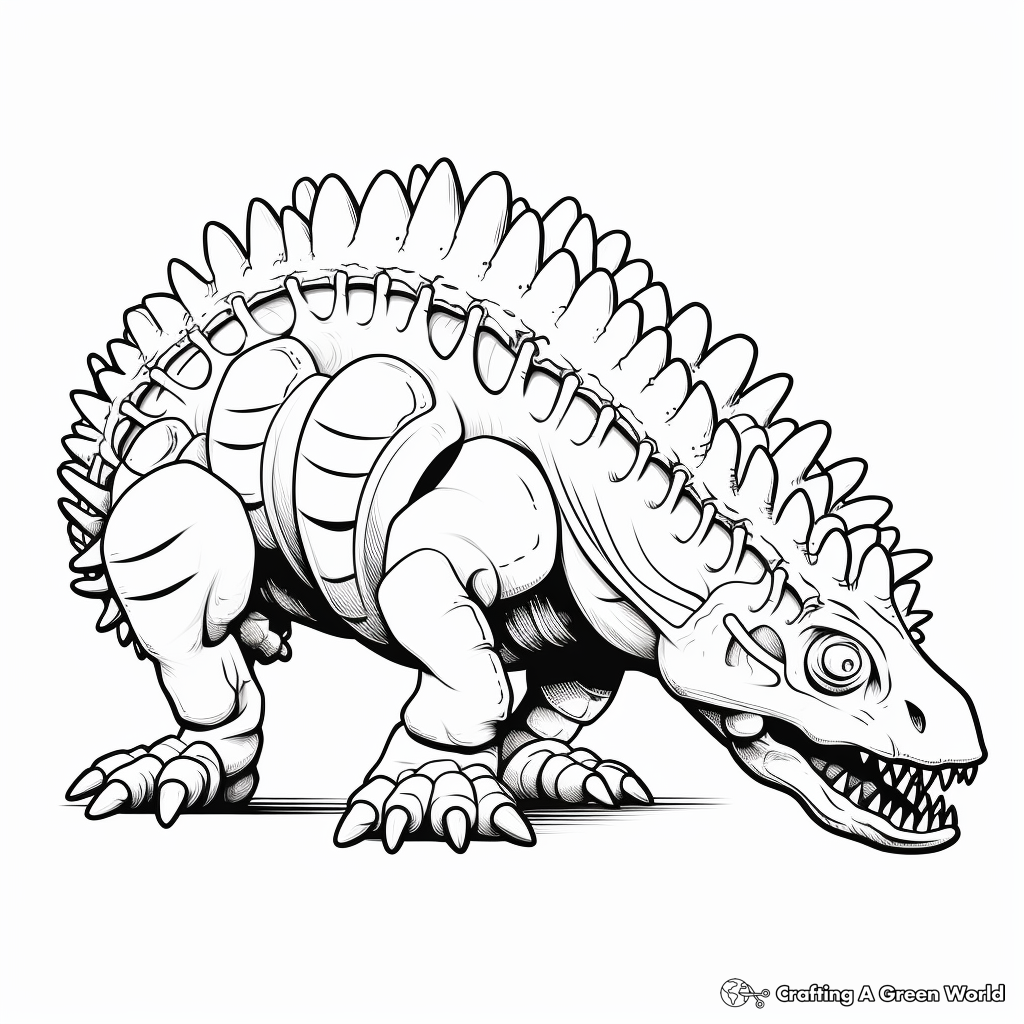 Ankylosaurus coloring pages
