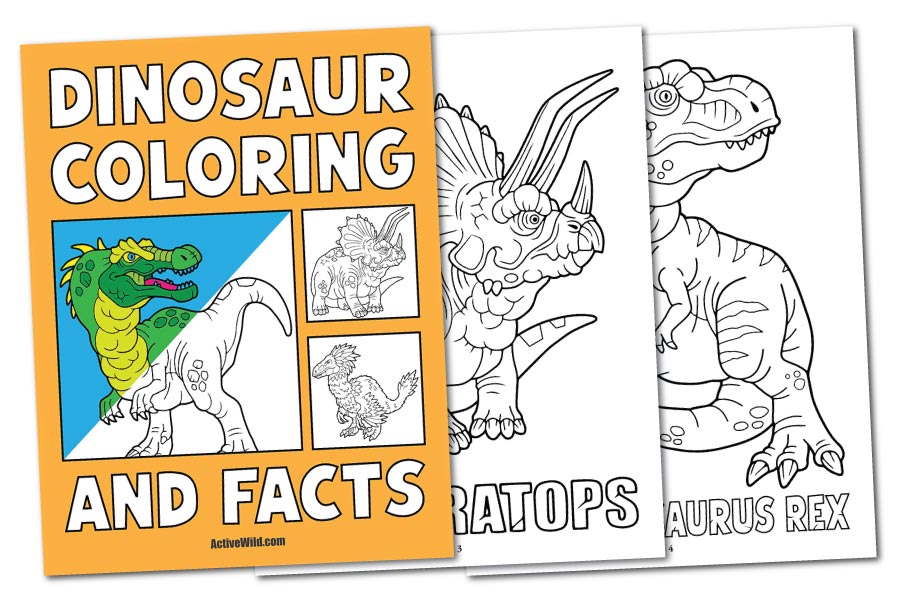 Dinosaur coloring and facts â printable pdf book to download