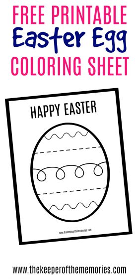 Free printable easter coloring sheet for little kids