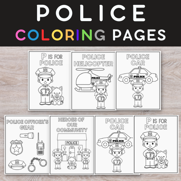 Police coloring pages