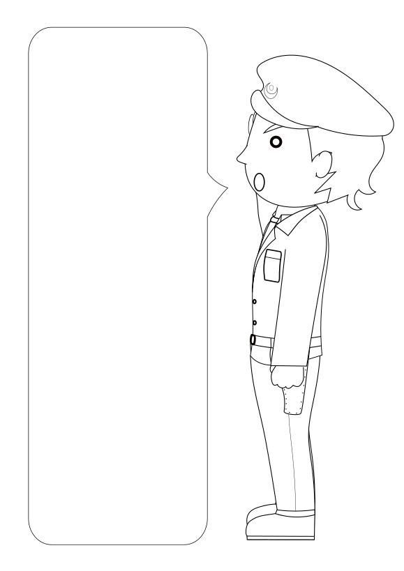 Police officer drawing for coloring page free printable nurieworld