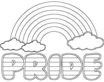 Printable pride coloring pages to celebrate lgbtqia pride instant download