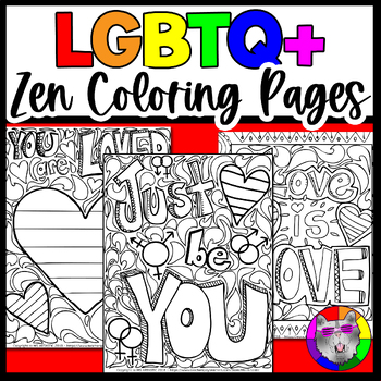 Pride coloring pages tpt