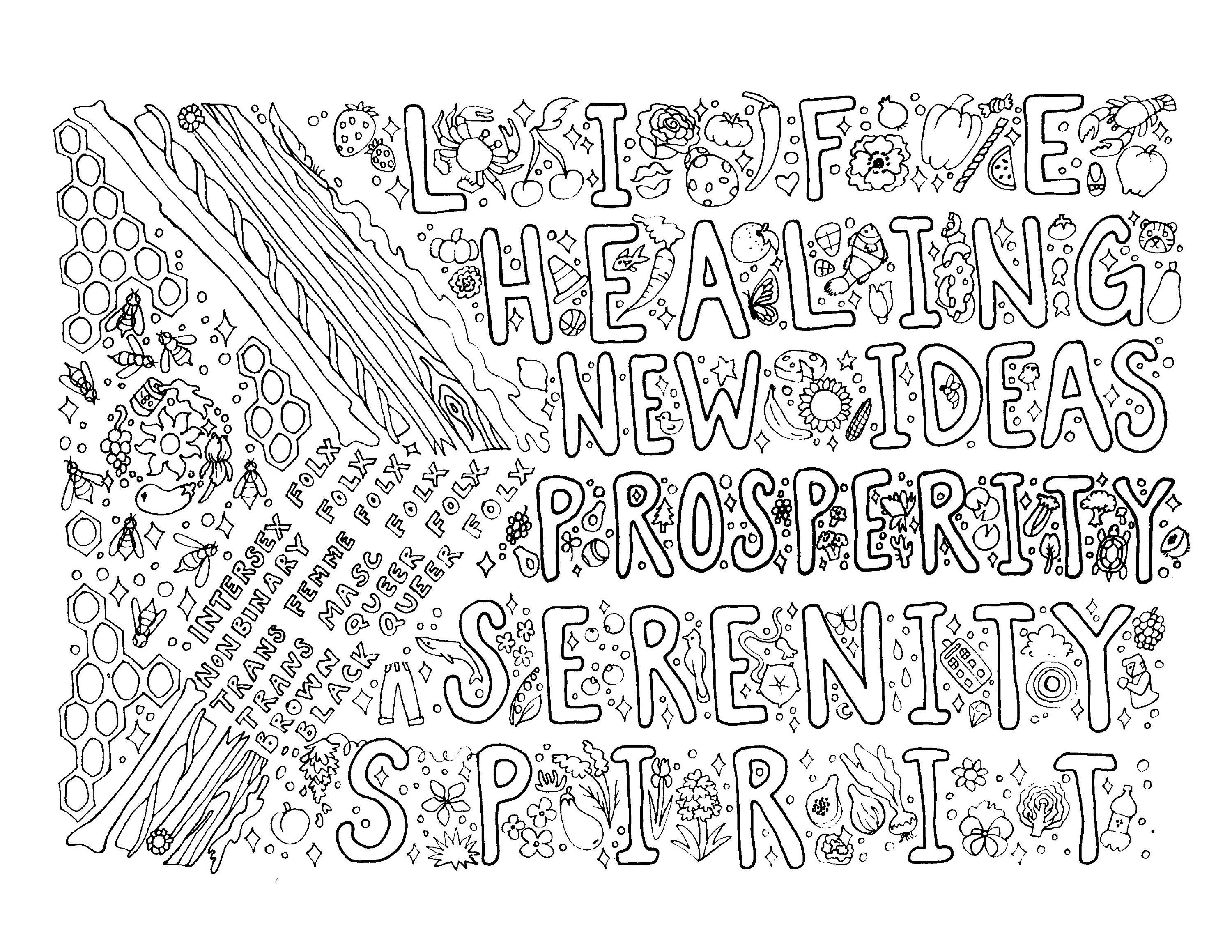 Pride flag coloring page