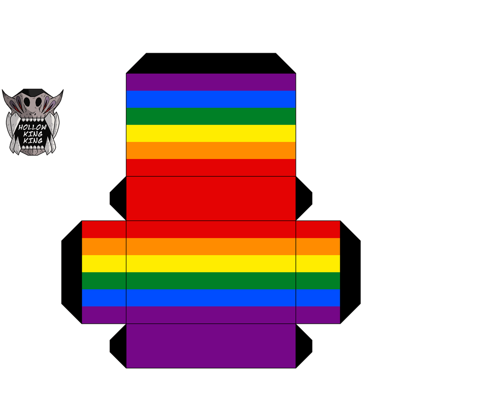 Lgbt pride flag paper toy free printable papercraft templates