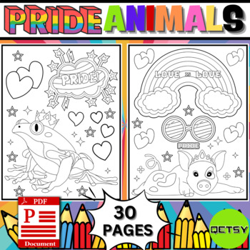 Pride animals coloring pages pride month coloring sheets lgbtq pride