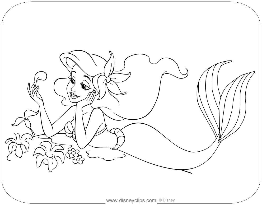 Printable the little mermaid coloring pages