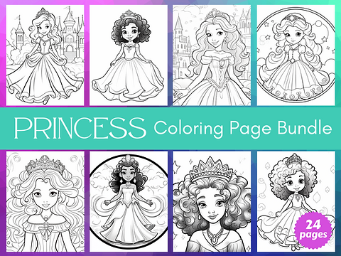 Princess coloring pages color it up
