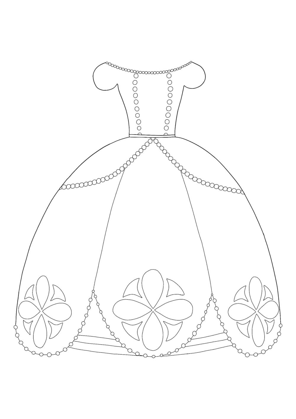 Princess dress coloring pages