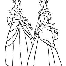 Princesses dresses coloring pages