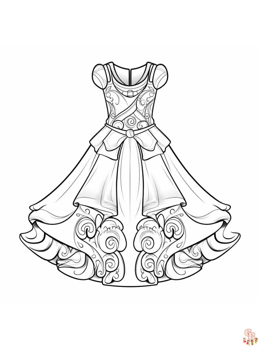 Printable clothing coloring pages free for kids and adults