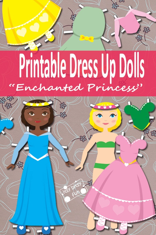 Princess paper doll dress up free printable