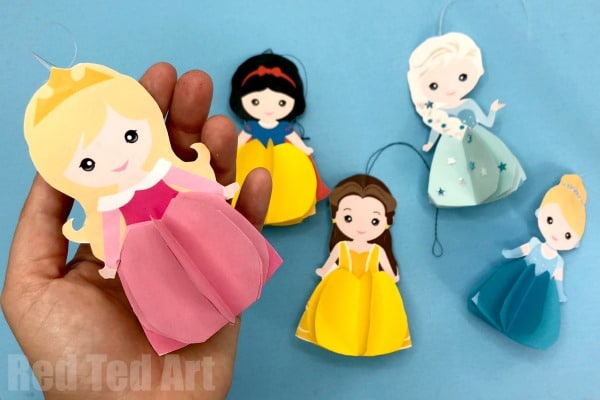 D princess paper doll colouring pages