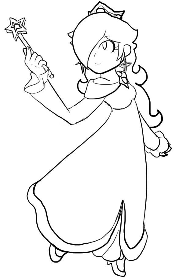 Rosalina lineart by daisydrawer on