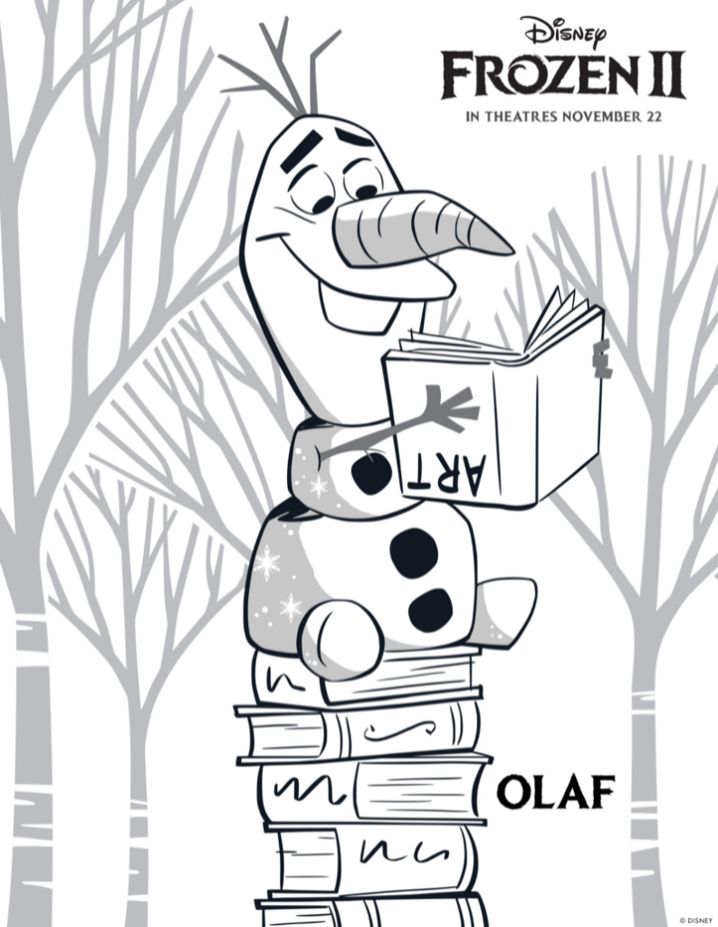 Frozen coloring pages and activities
