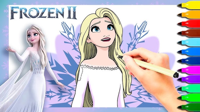 Coloring elsa and anna wind spirit frozen coloring pages