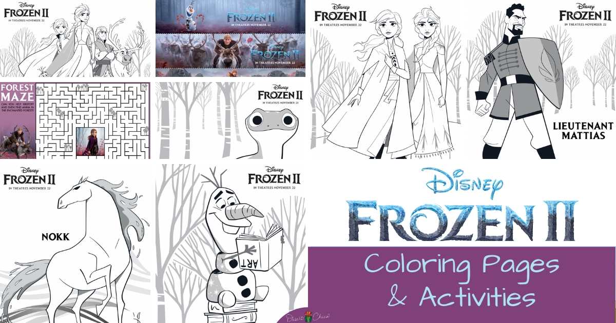 Frozen coloring pages and activities