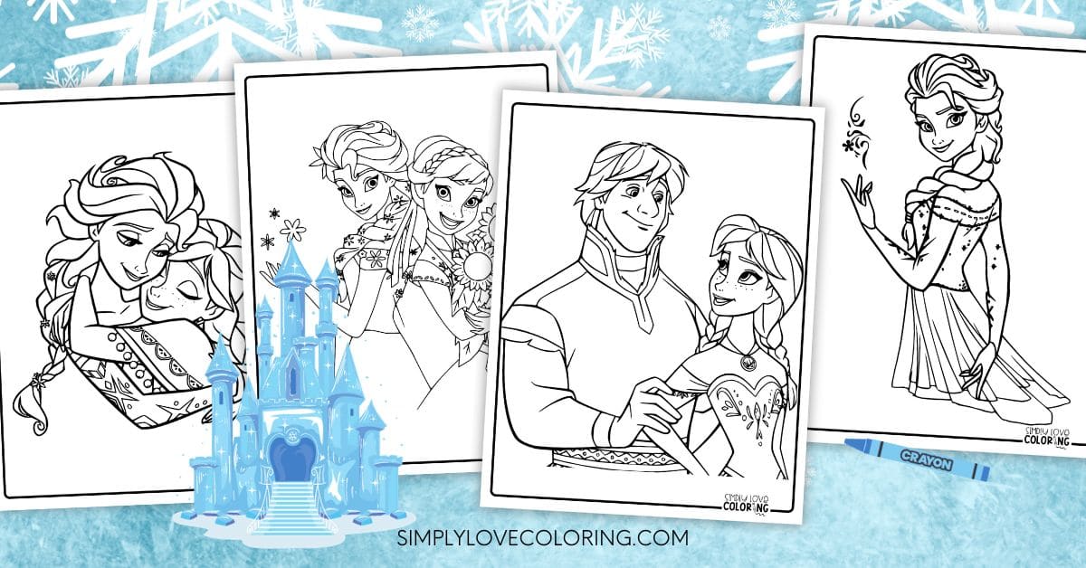 Frozen coloring pages