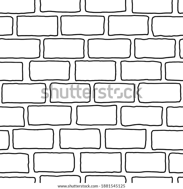 Brick outline pattern royalty