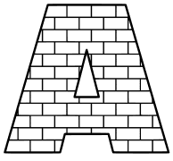Brick letter font free printable alphabet number stencils â diy projects patterns monograms designs templates