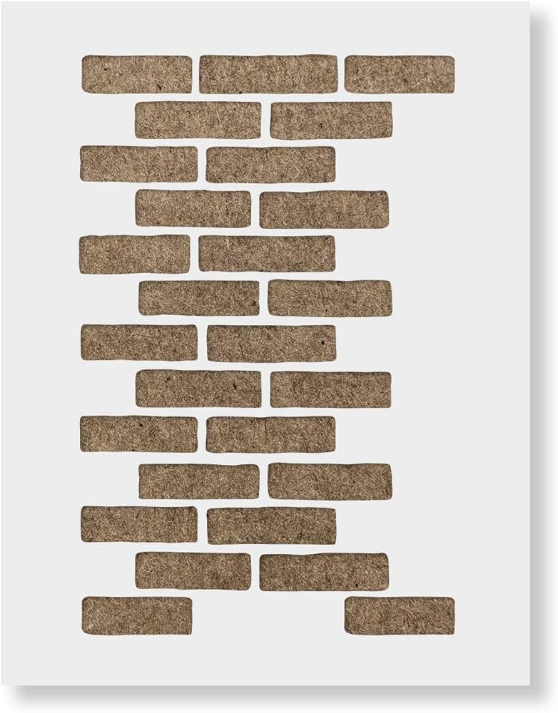 Brick stencil template
