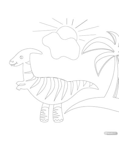Dinosaur coloring page s in illustrator pdf png svg jpg eps