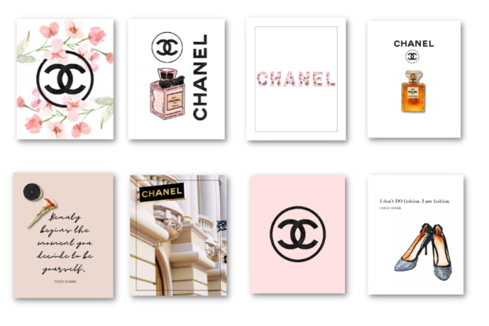 Original free printable chanel wall art