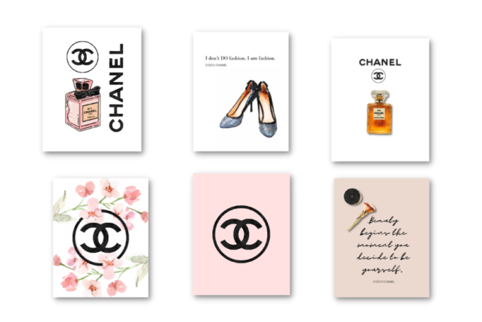 Original free printable chanel wall art