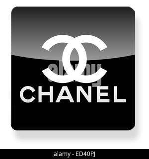 Chanel logo cut out stock images pictures