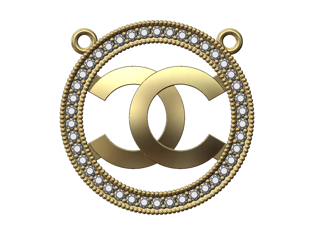 Stl file diamond chanel logo circle pendant d print model ðãd printing model to downloadãcults