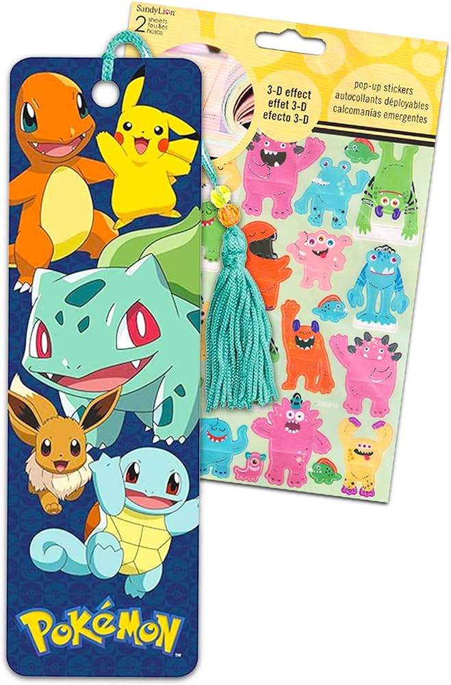 Pokeball pokemon bookmark bundle pokemon school supplies pokemon bookmark for boys and girls with pokemon poster book pokemon party favors pokemon school supplies kids pokemon school toys games