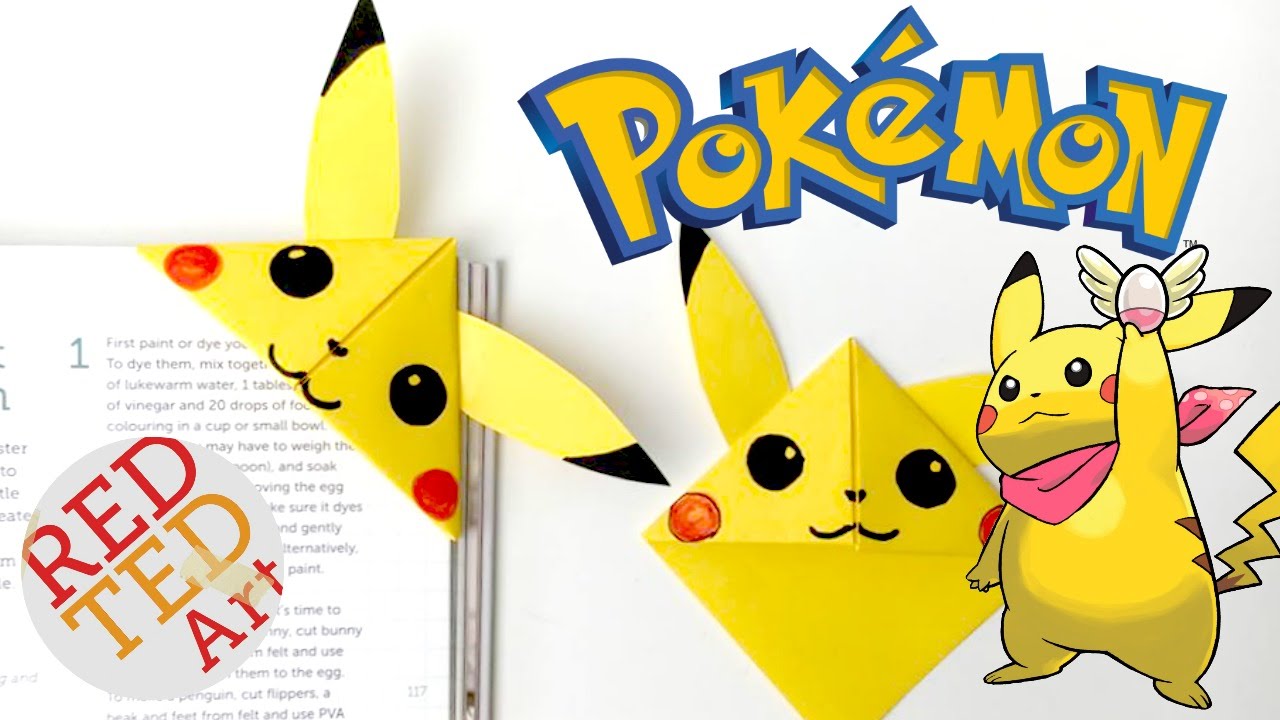 Easy pikachu bookmark corner