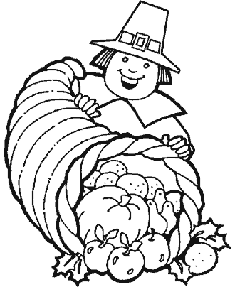 Cornucopia coloring pages for kids